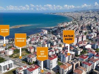 TRAMVAY DURAĞA VE SAHİLE YAKIN EŞYALI 1+1 SATILIK