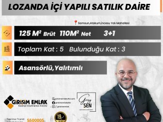 LOZAN CADDESİ ASANSÖRLÜ ÇEVRESİ AÇIK 3+1 SATILIK