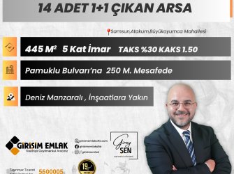 14 ADET 1+1 ÇIKAN İNŞAATLARA YAKIN KONUMDA ARSA