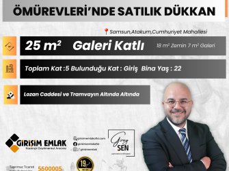 ÖMÜREVLERİNDE 25 M2 GALERİ KATLI DÜKKAN