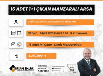16 ADET 1+1 ÇIKAN DENİZ MANZARALI SATILIK ARSA