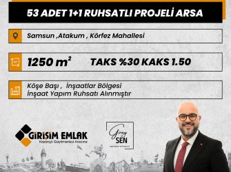 53 ADET 1+1 PROJELİ RUHSATLI İNŞAAT BÖLGESİNDE ARSA
