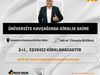 YAT LİMANI BÖLGESİ TERASLI İÇİ YAPILI KİRALIK (EŞYASIZ)