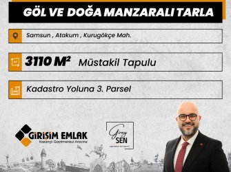 GÖL VE DOĞA MANZARALI MÜSTAKİL TAPULU 3110M TARLA