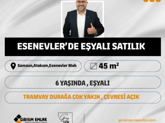 TRAMVAYA İLK SOKAK ESENEVLERDE EŞYALI 1+1 SATILIK