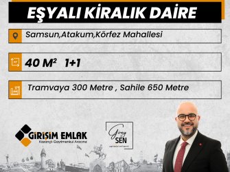 EŞYALI KİRALIK 1+1 DAİRE ATAKUM KÖRFEZ